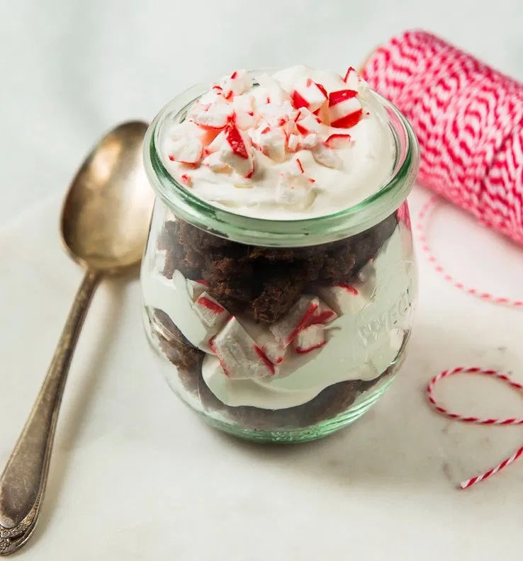Chocolate Peppermint Trifle in a Mason Jar