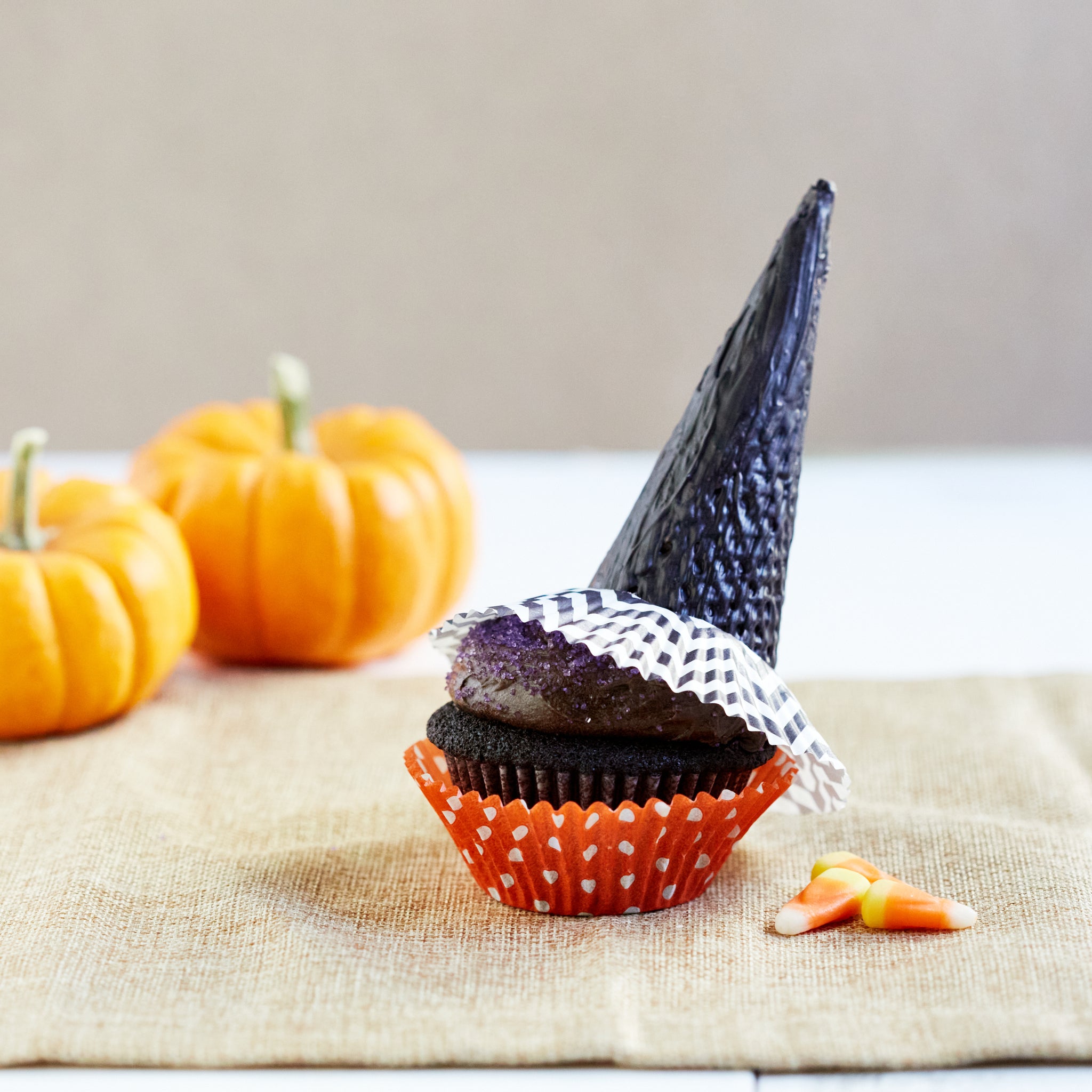Spook-tacular Witch's Hat Cupcakes